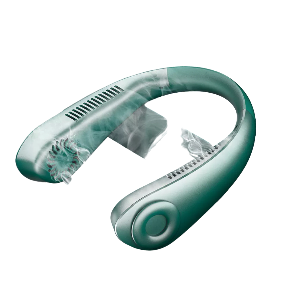 Ventilador Portatil de Cuello carga USB Verde Spacezat-3