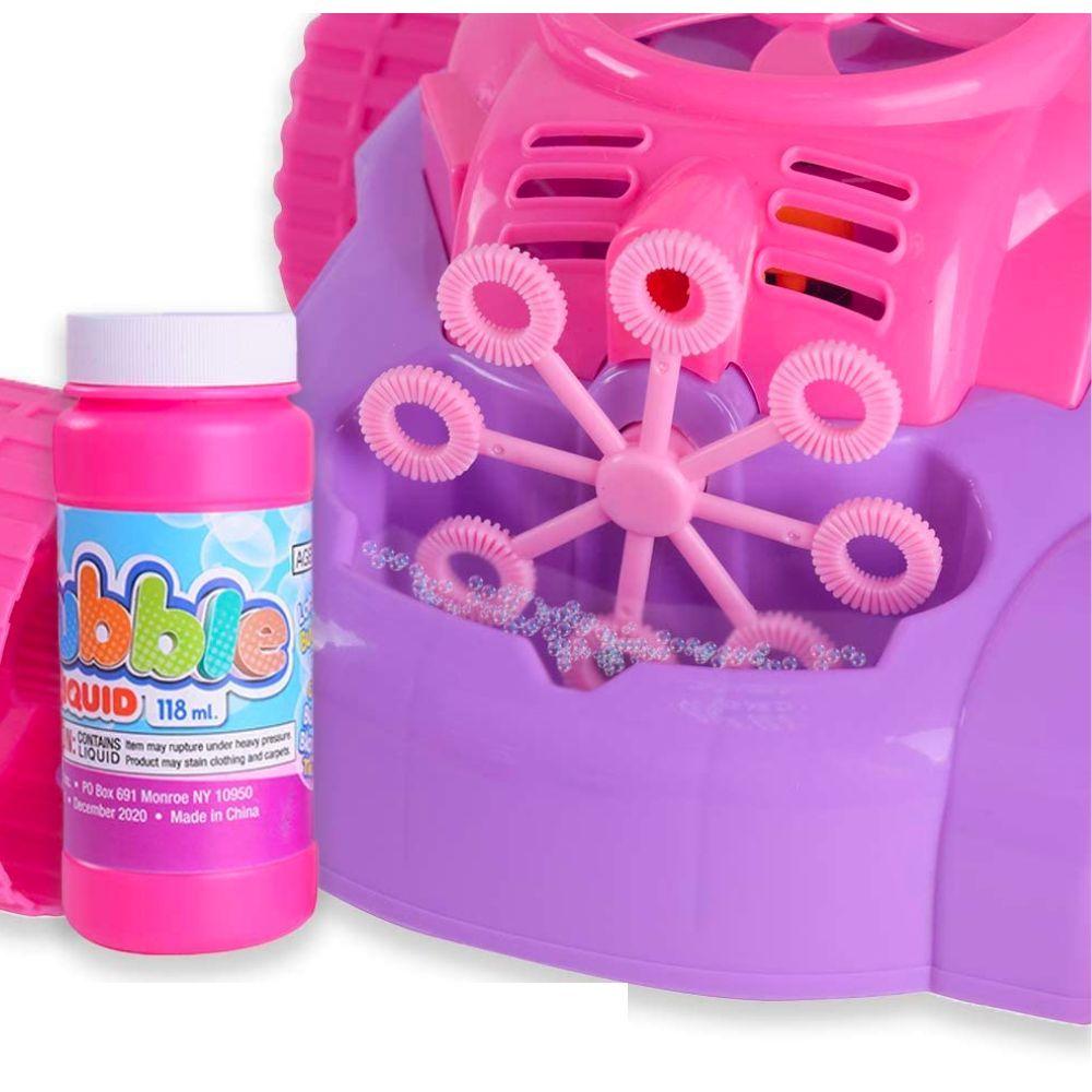 Carrito Caminador Lanza Burbujas Rosado Spacezat-3