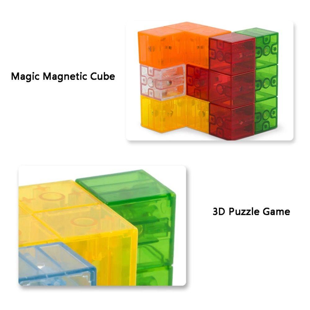 Juego De Lógica Bloques Tetris Magnético 3D-2
