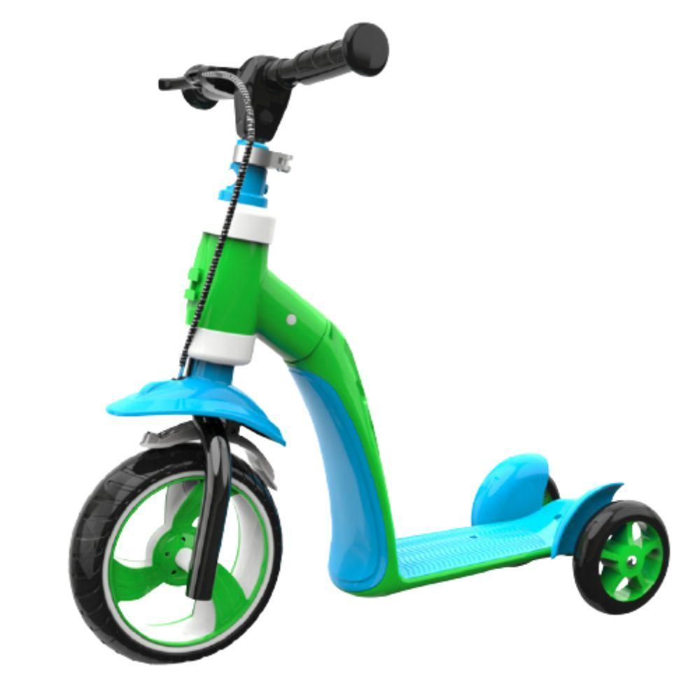 Scooter Infantil Bicolor con Frenos Verde-0
