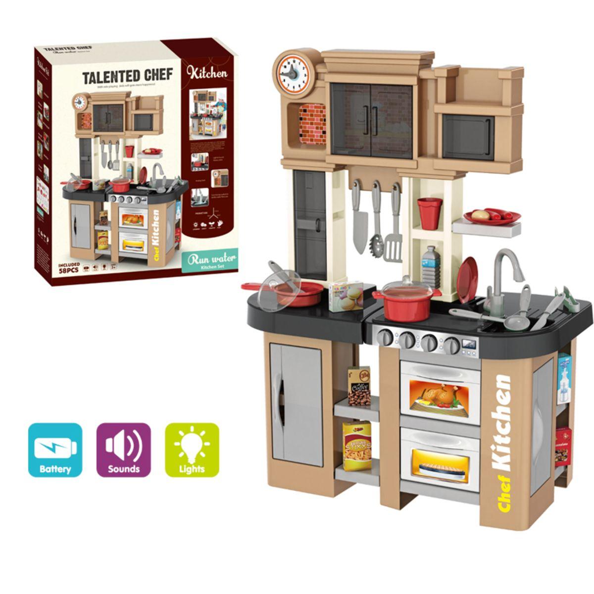 Cocina de Juguete Didáctica Realista Beige-4