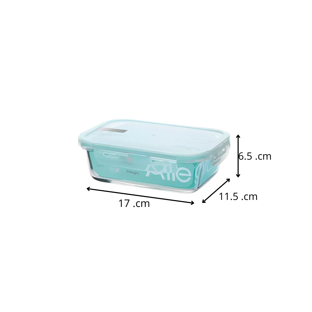 Set 4 hermeticos vidrio rectangular 600ml Allegra-2