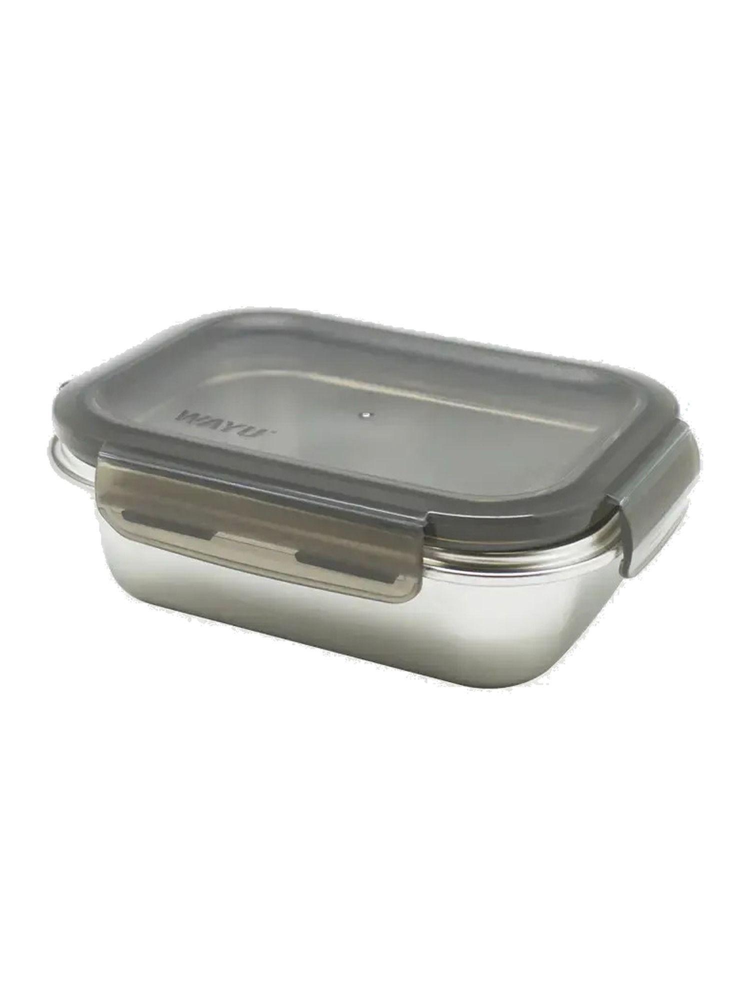 Contenedor Hermético Acero Inoxidable 650 Ml Rectangular-0