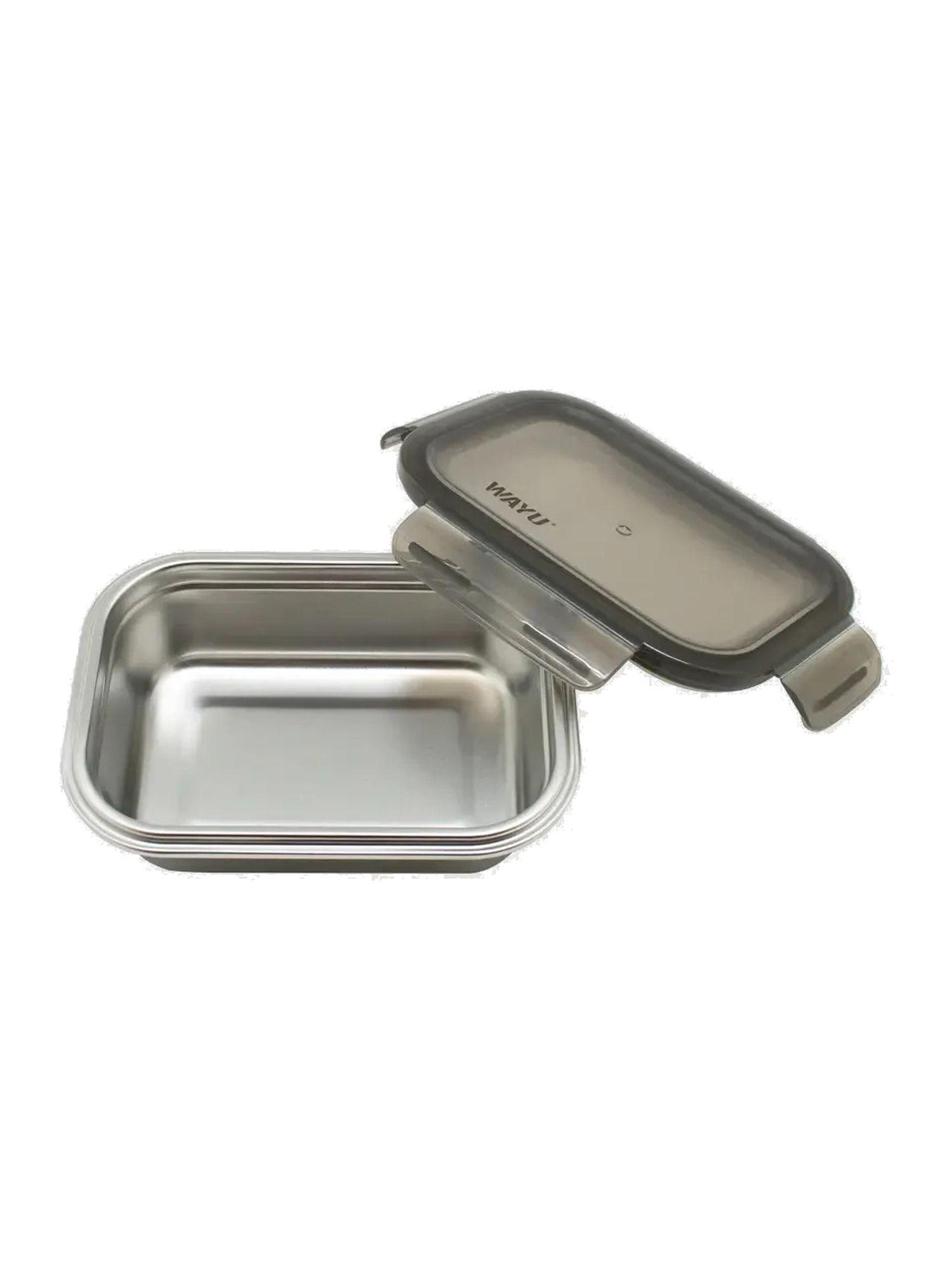 Contenedor Hermético Acero Inoxidable 650 Ml Rectangular-1
