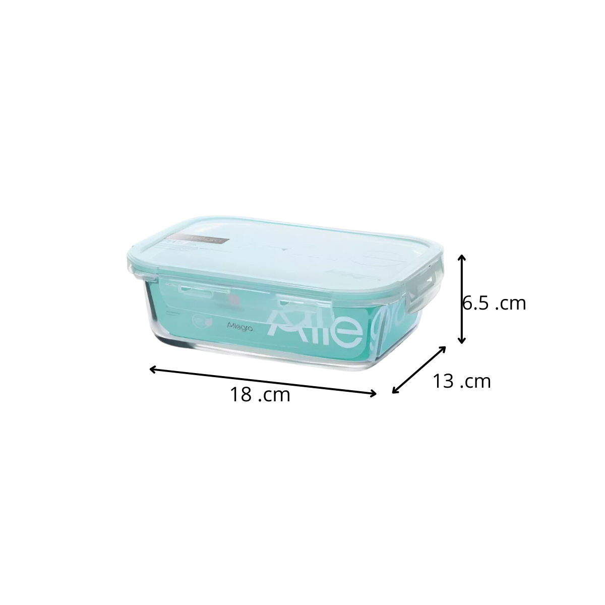 Set 4 hermeticos vidrio rectangular 750ml Allegra-2