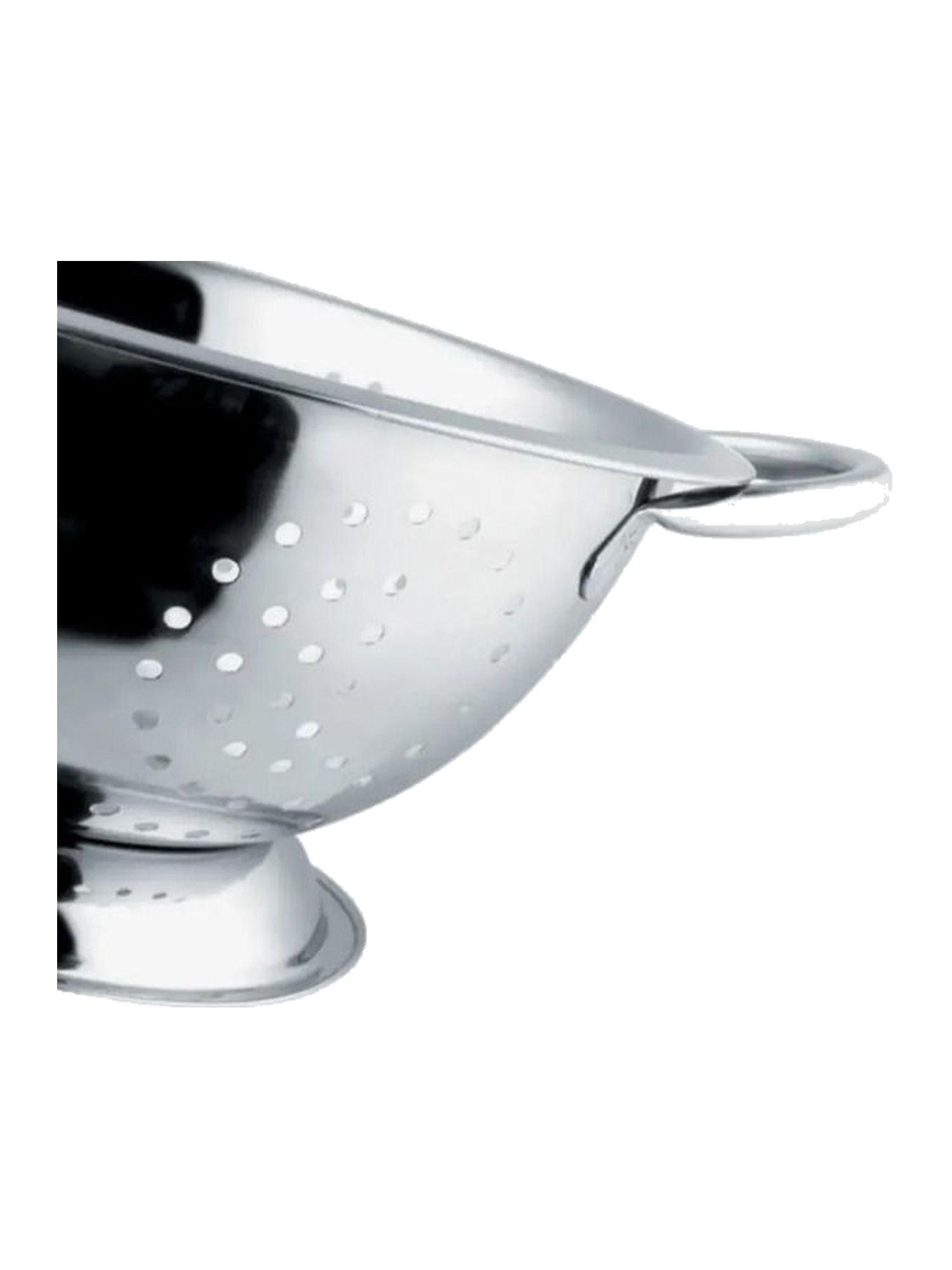 Colador Escurridor Acero Inoxidable 28 Cm Con Asas Gris-1