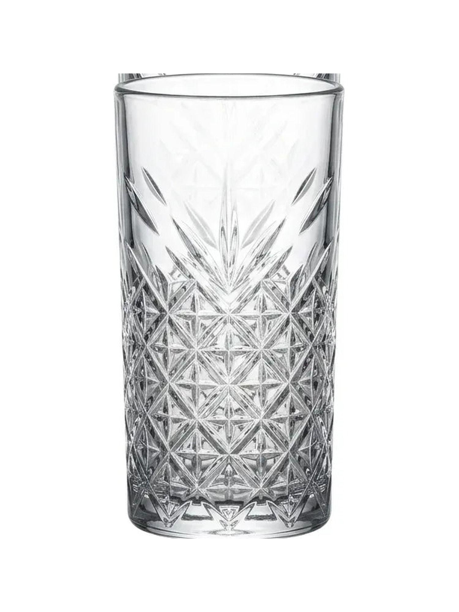 Set 6 Vasos Altos Tallados 480 Ml Vidrio Para Mojito-1