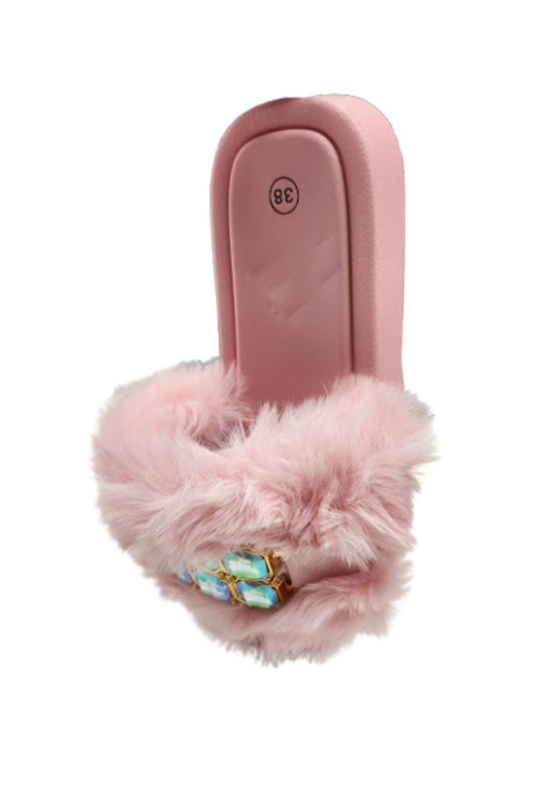 Sandalia Brillante Rosa Mujer-2