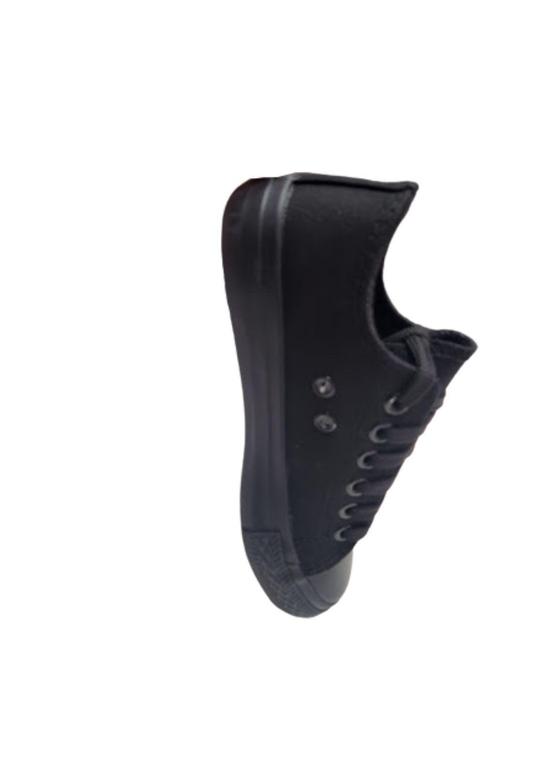 Zapatilla Lona Negro -3