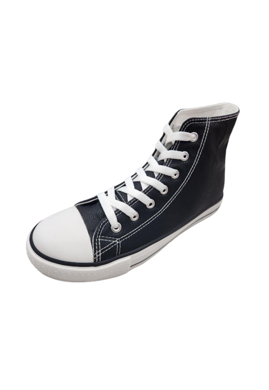 Zapatillas Lona Con Caña Azul-0