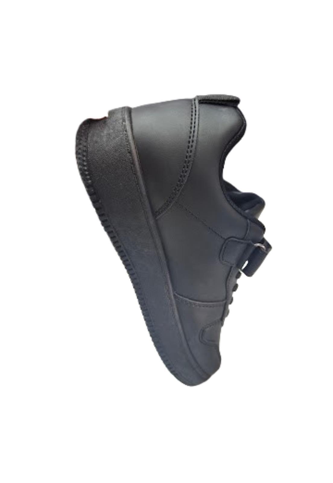 Zapatilla Escolar Velcro Negro Juvenil-2