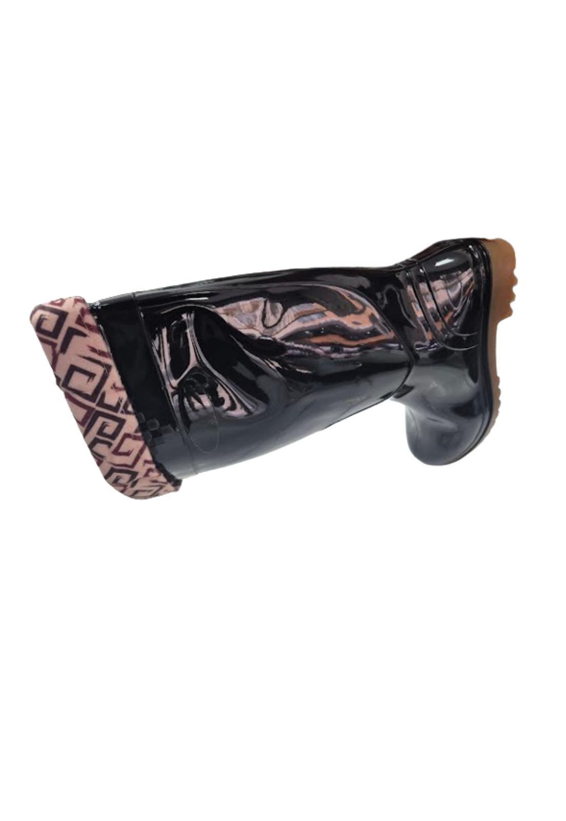 Bota de Agua Lluvia Negro Mujer-2