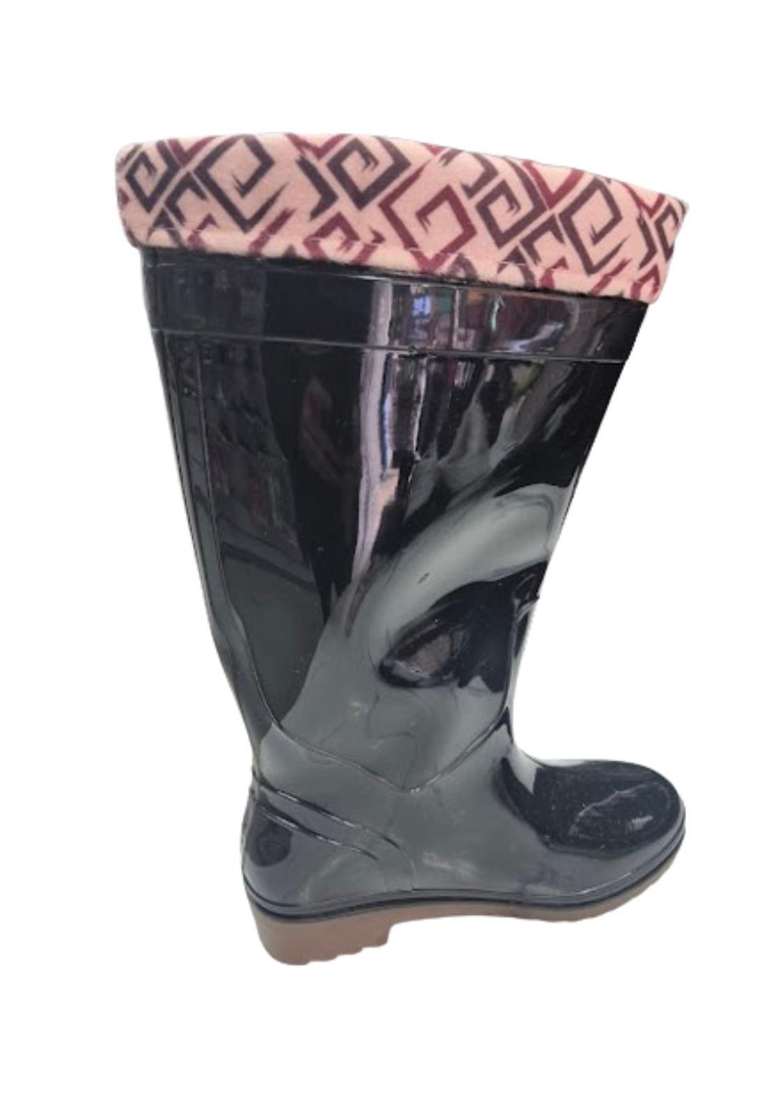 Bota de Agua Lluvia Negro Mujer-3