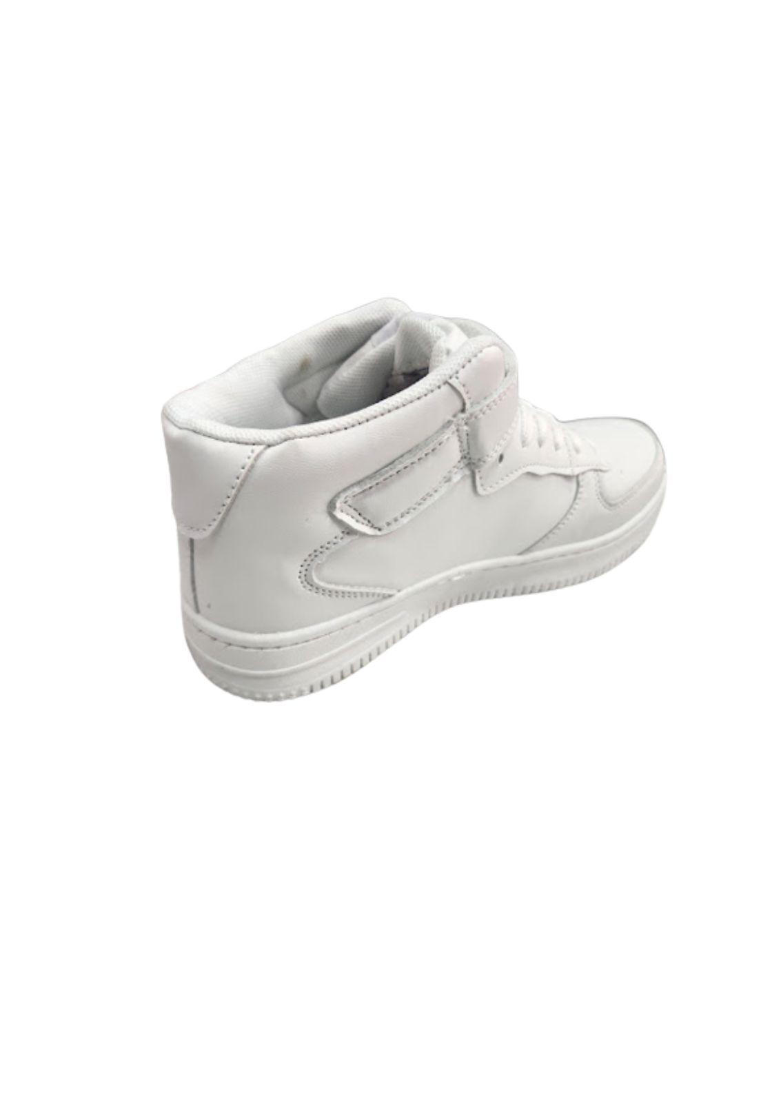 Botín Escolar Blanco Velcro-1
