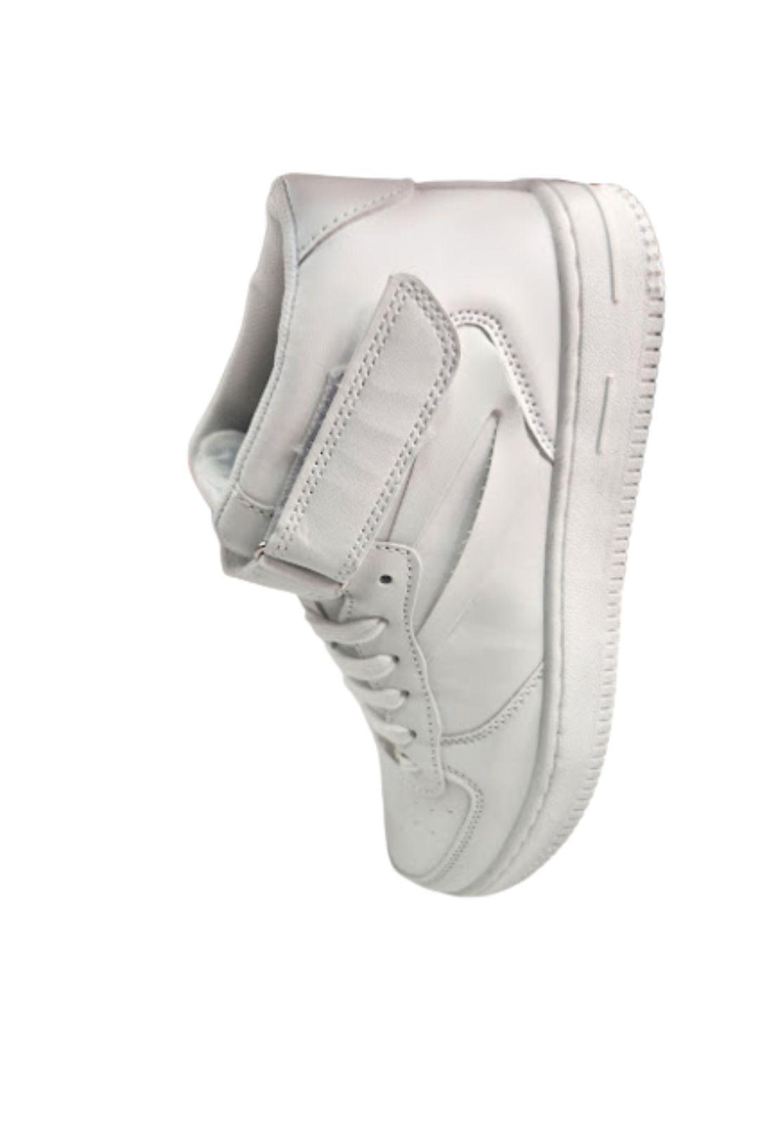 Botín Escolar Blanco Velcro-2