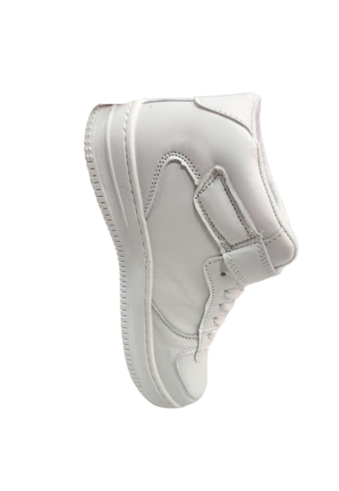 Botín Escolar Blanco Velcro-3