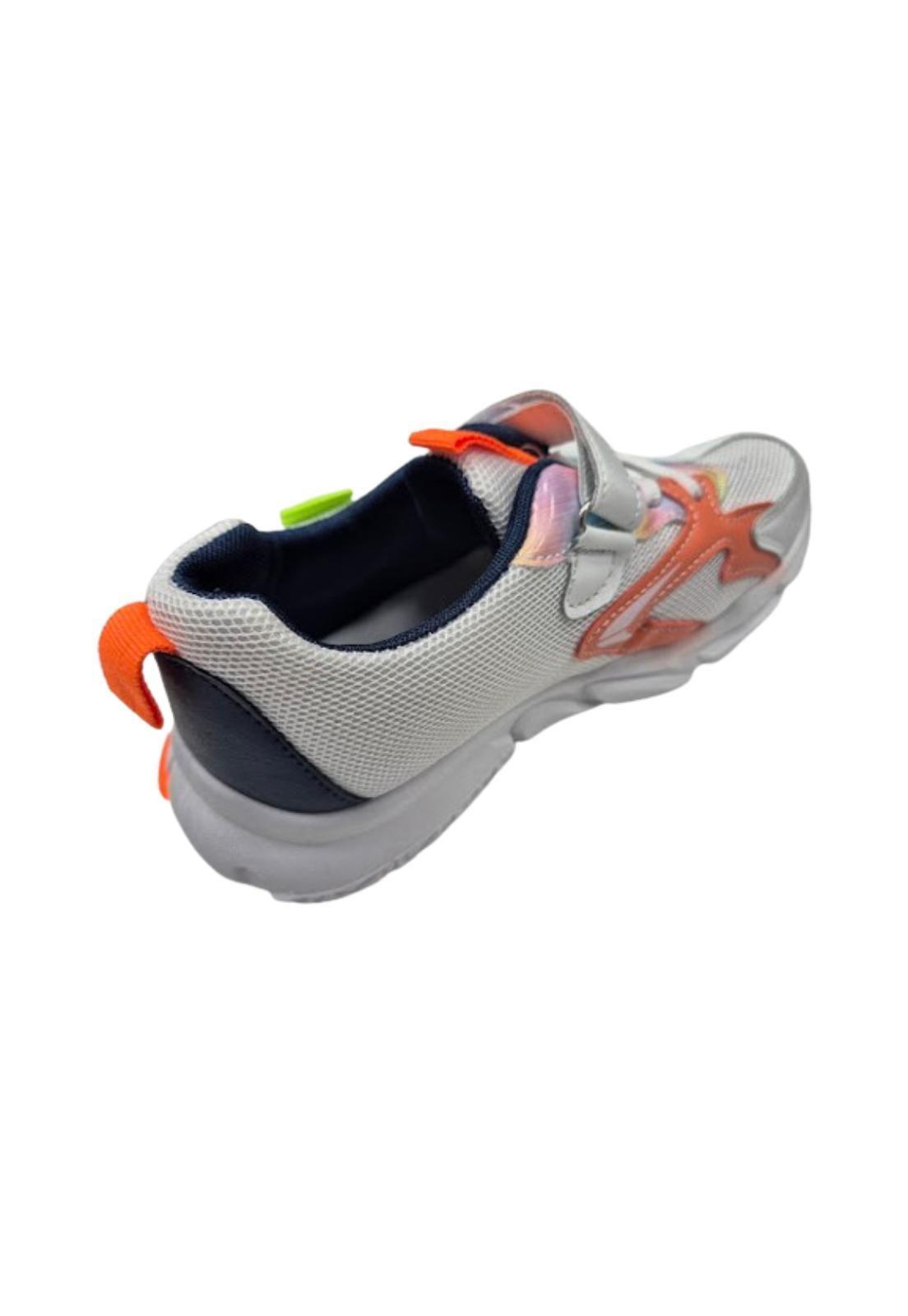 Zapatilla Urbana Blanco Naranjo Unisex Infantil-3