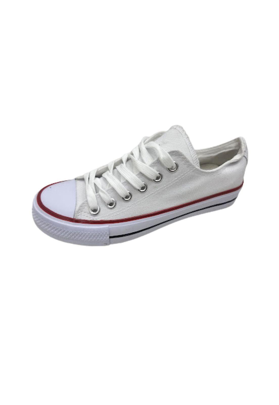 Zapatilla Lona Blanca Mujer-0