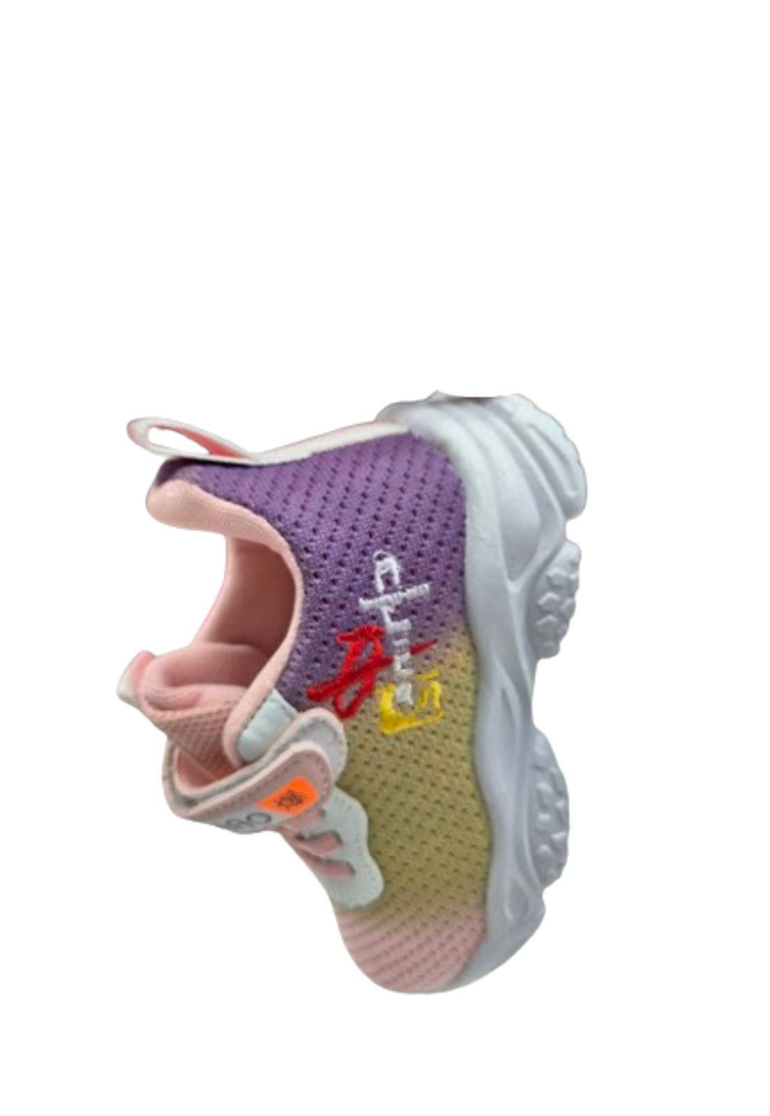Zapatilla Urbana Velcro Niña Rosado-2