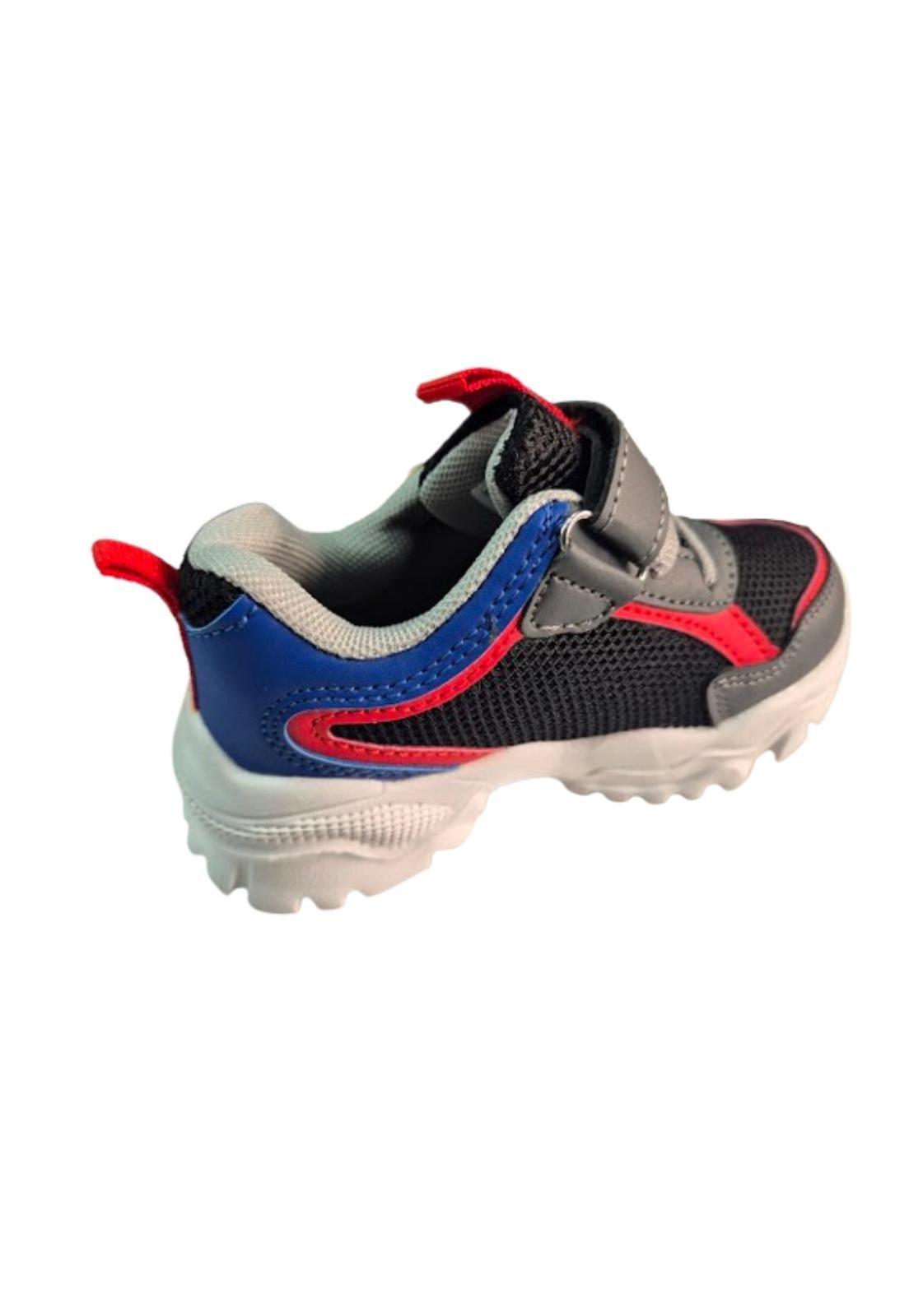 Zapatilla Velcro Niño Rojo Negro Verano-2
