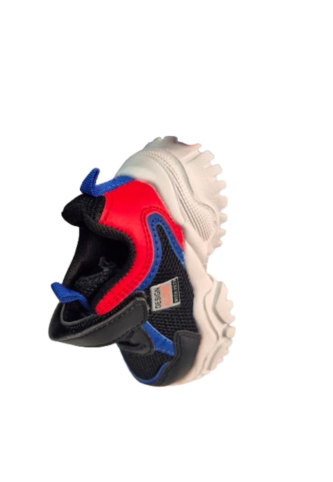 Zapatilla Velcro Niño Rojo Negro Verano-3