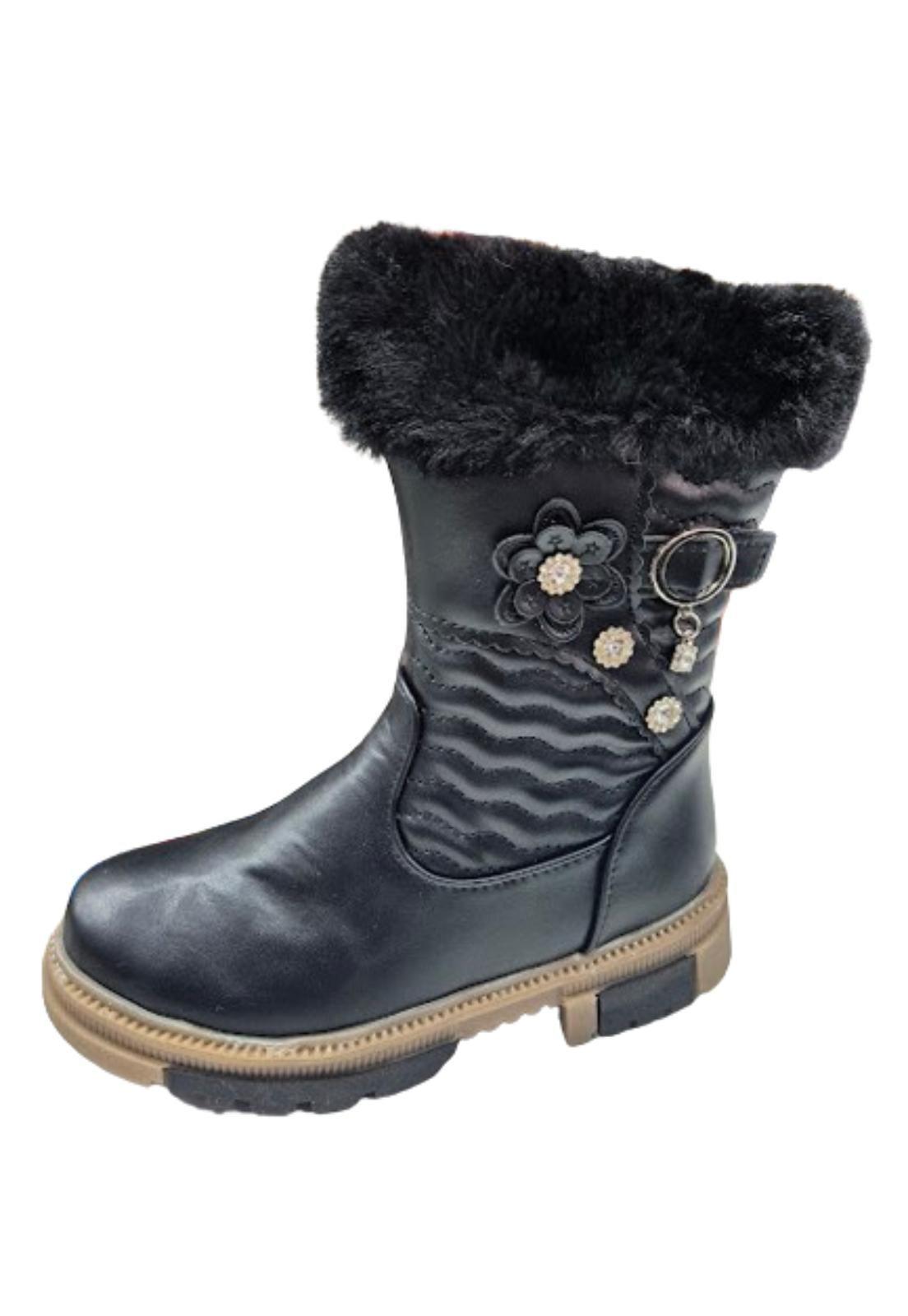 Bota de Invierno Niña Negro Vinnys Outlet-0