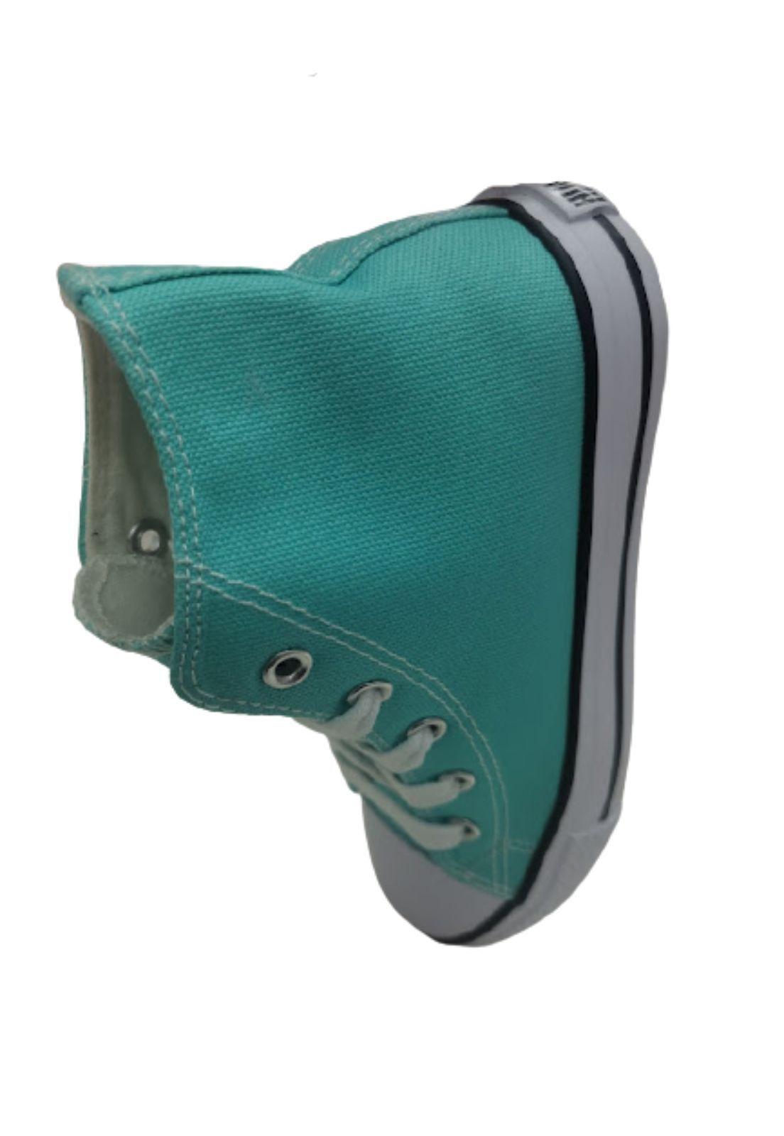 Zapatilla Lona Con Caña Verde-2