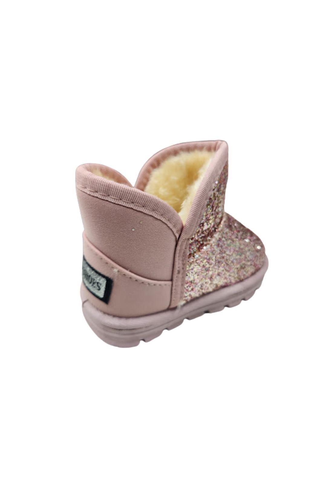 Bota Brillante Rosado Niña-1