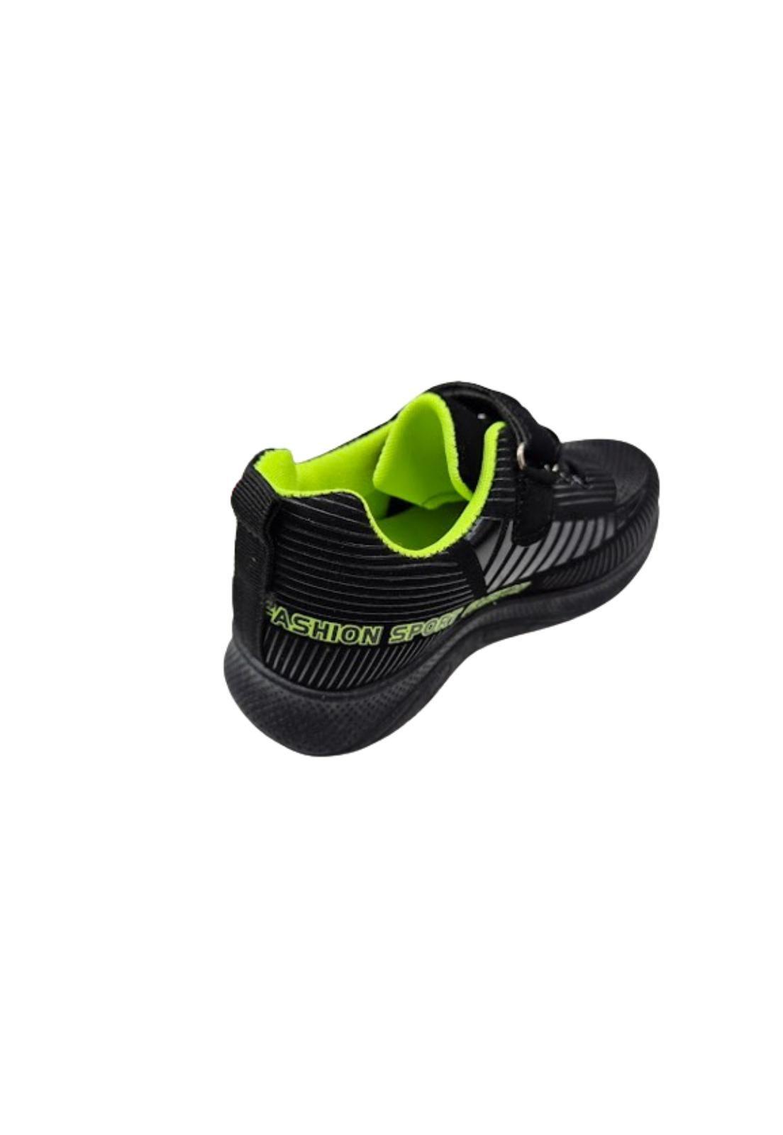 Zapatilla Escolar Negro Velcro Unisex-2