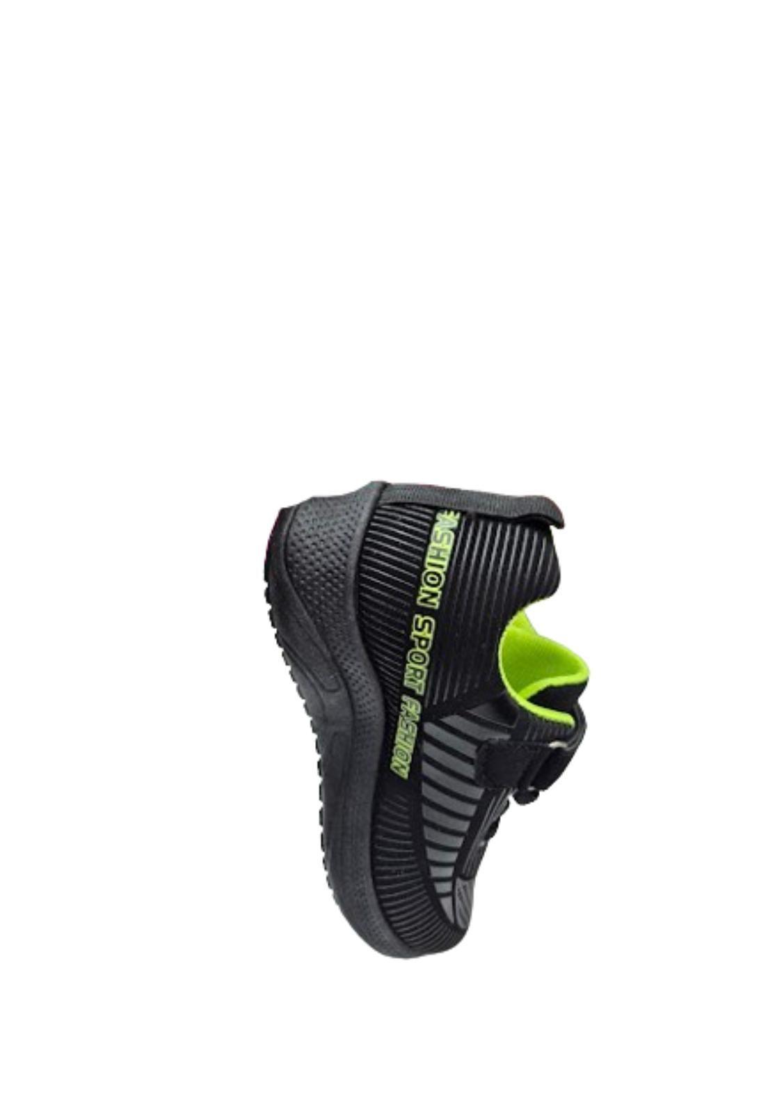 Zapatilla Escolar Negro Velcro Unisex-3