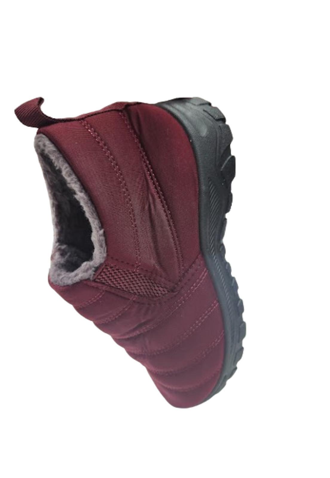 Zapatilla Pantufla Burdeo Mujer-2