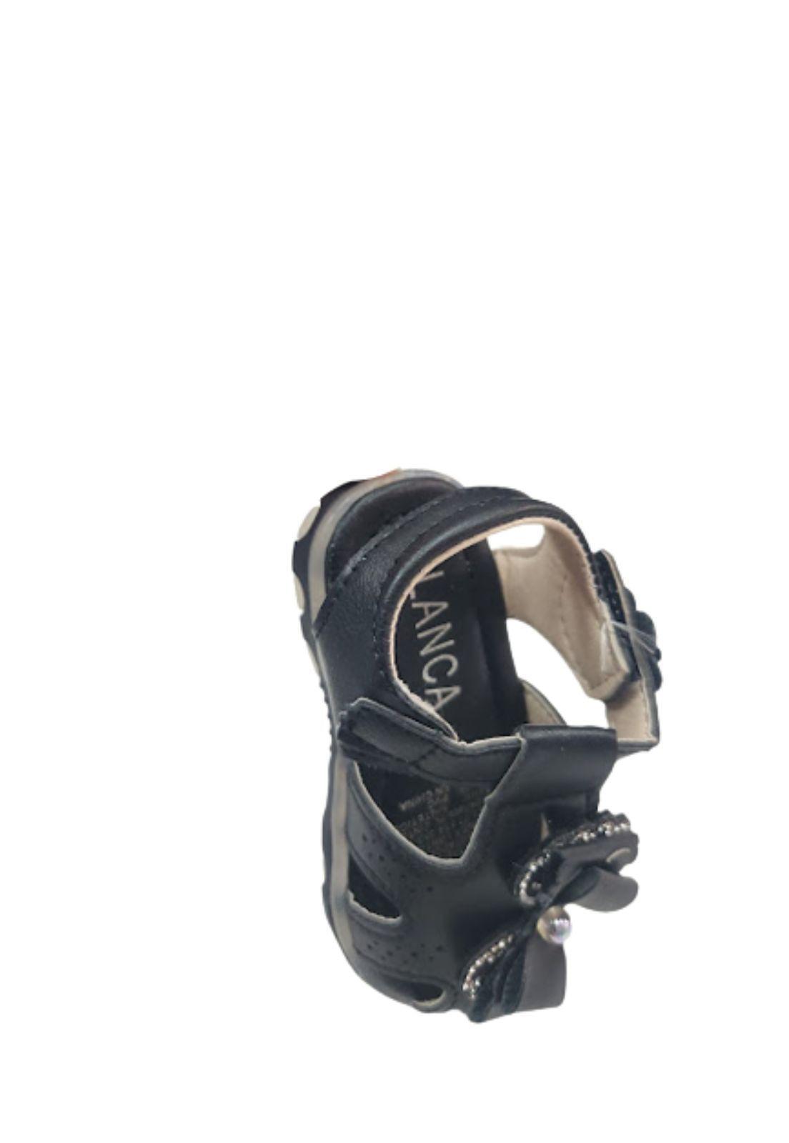Sandalia Niña Velcro Negro-2