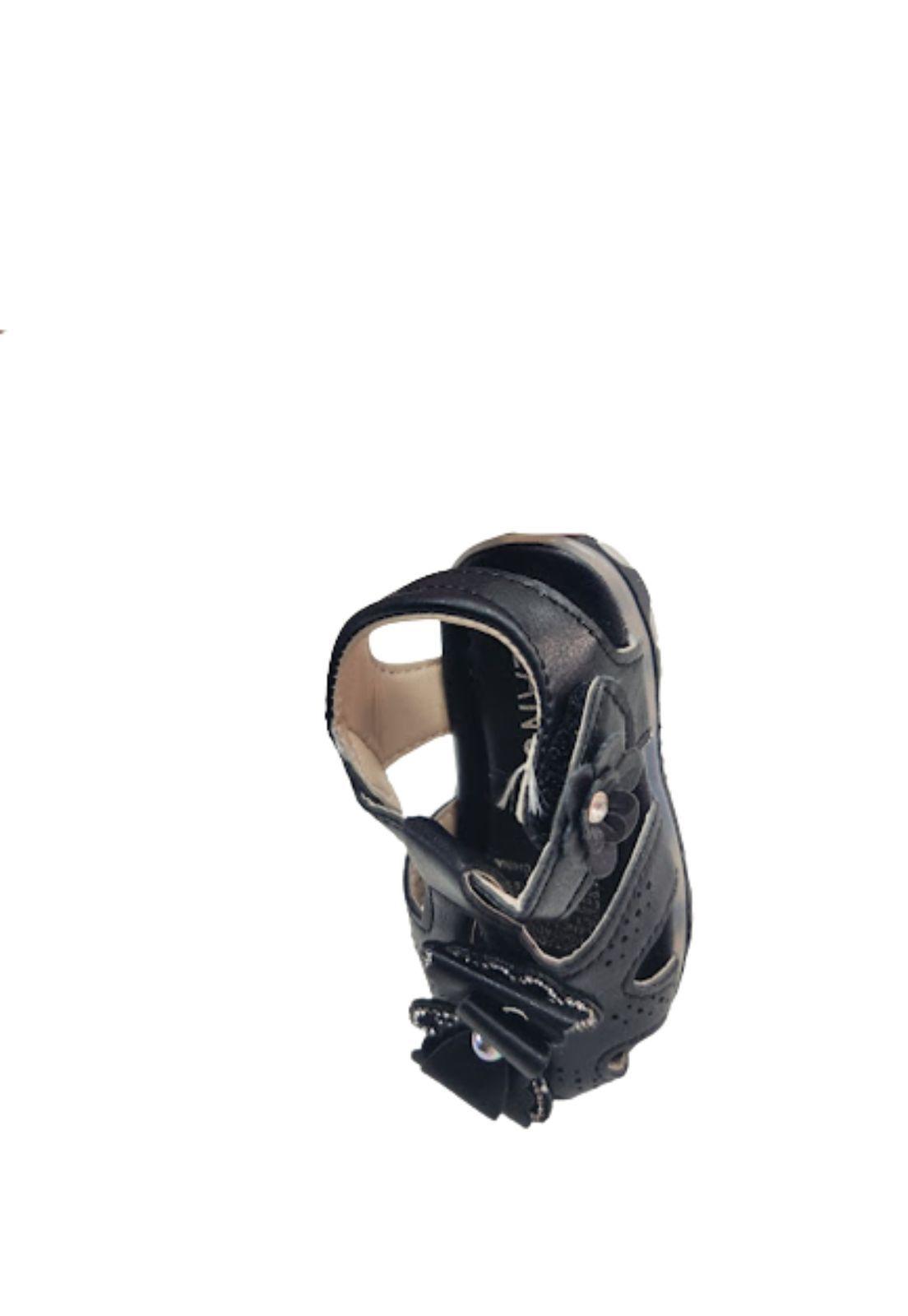 Sandalia Niña Velcro Negro-3