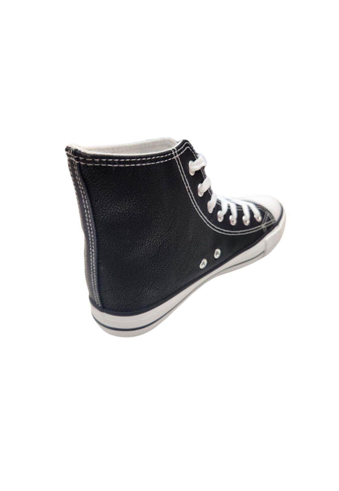 Zapatilla Con Caña Negro Unisex-2