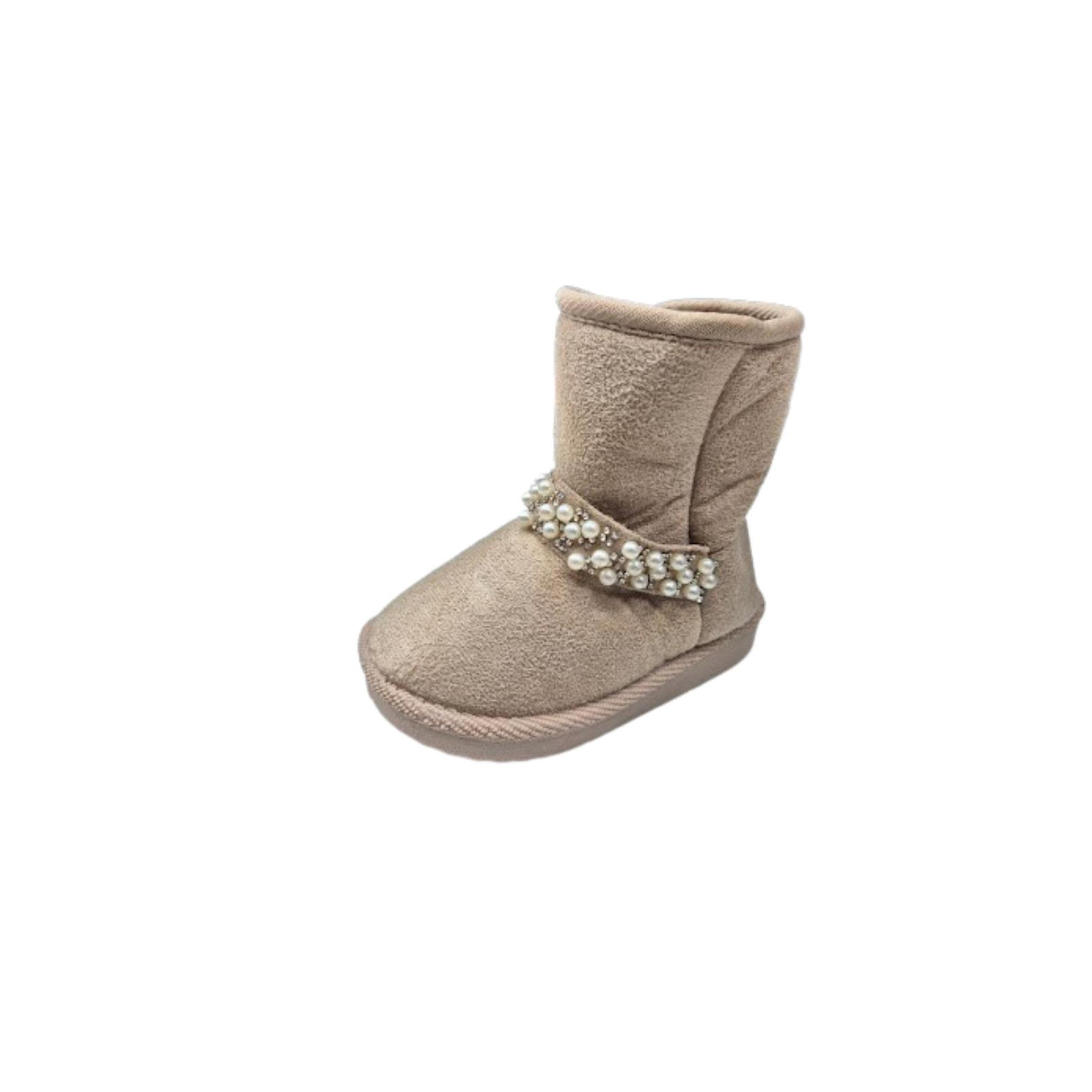 Botita Perlita Beige Niña Chiporro-0