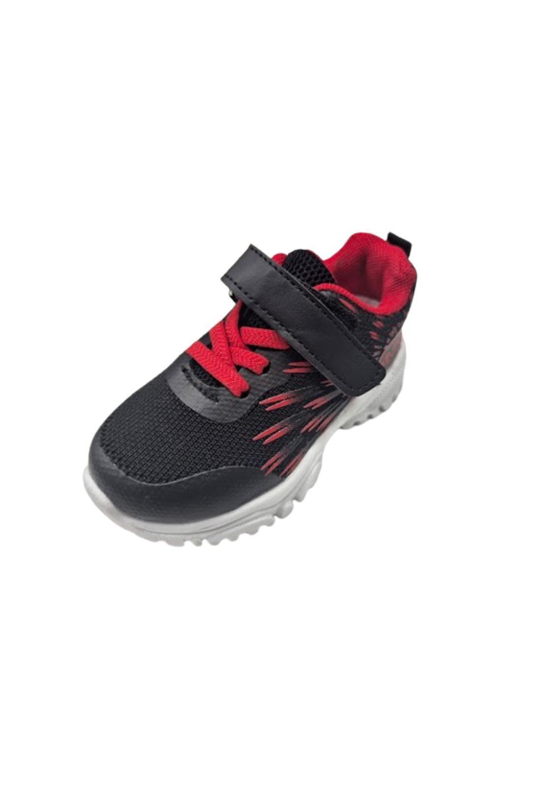 Zapatilla Urbana Negro Rojo Kids Niño-0
