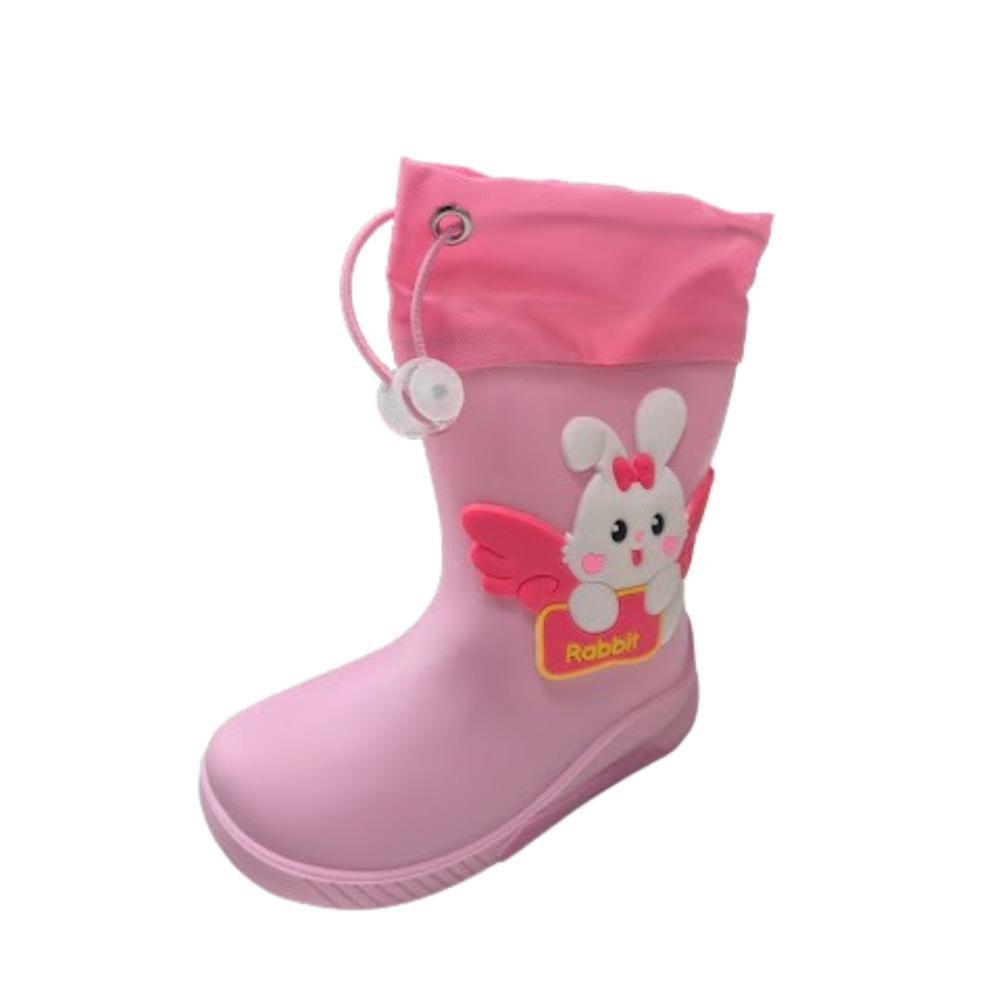 Bota Lluvia Niña Rosa Chiporro Invierno-0