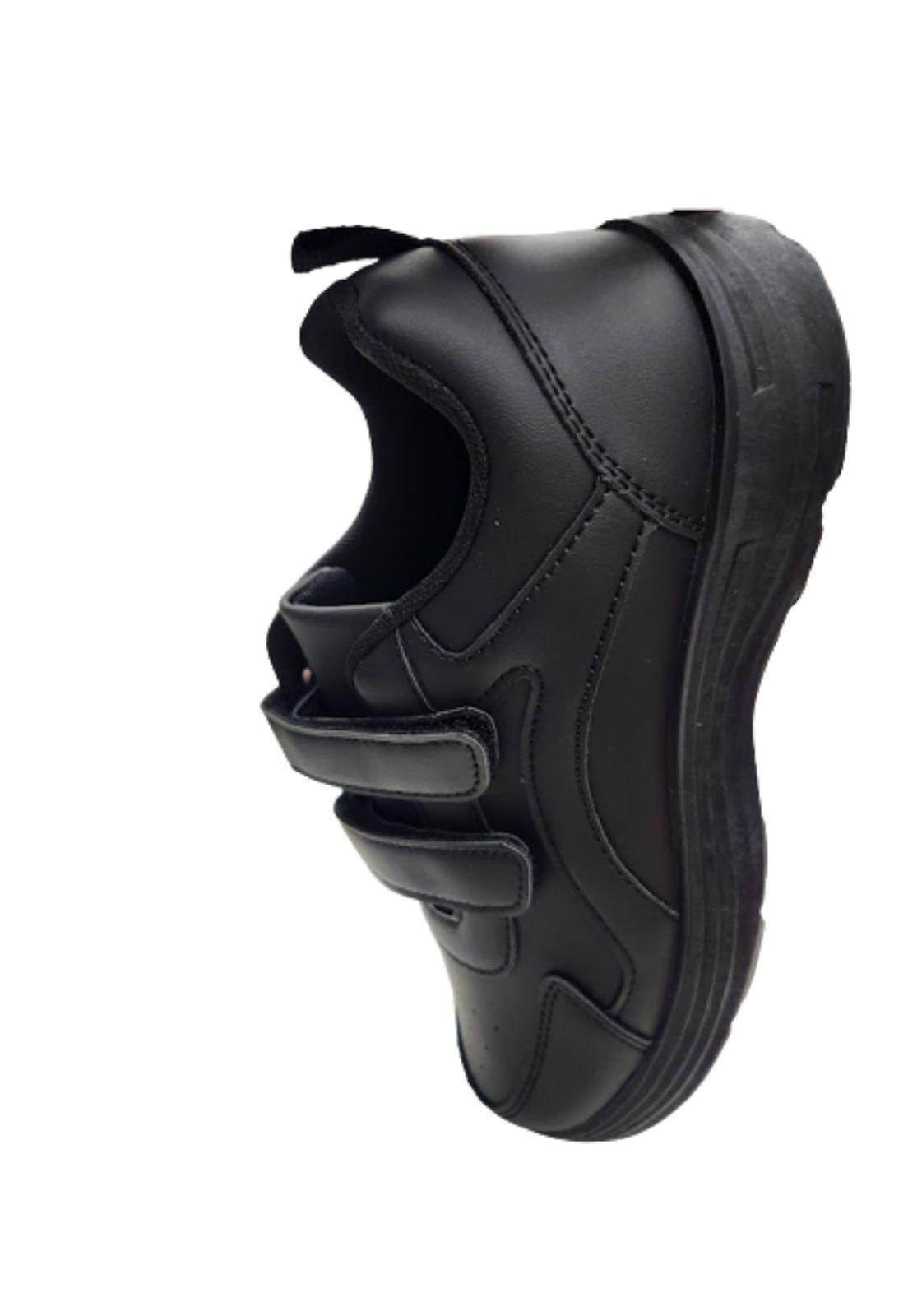 Zapatilla Escolar Negro Velcro-1