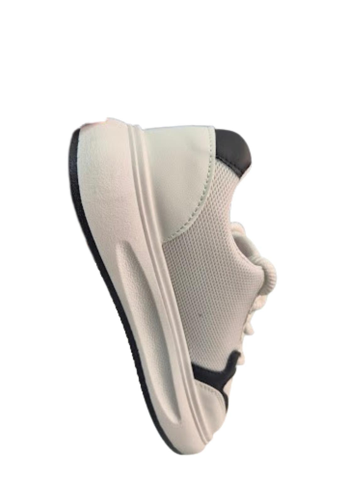 Zapatilla Casual Mujer Blanco Negro-3