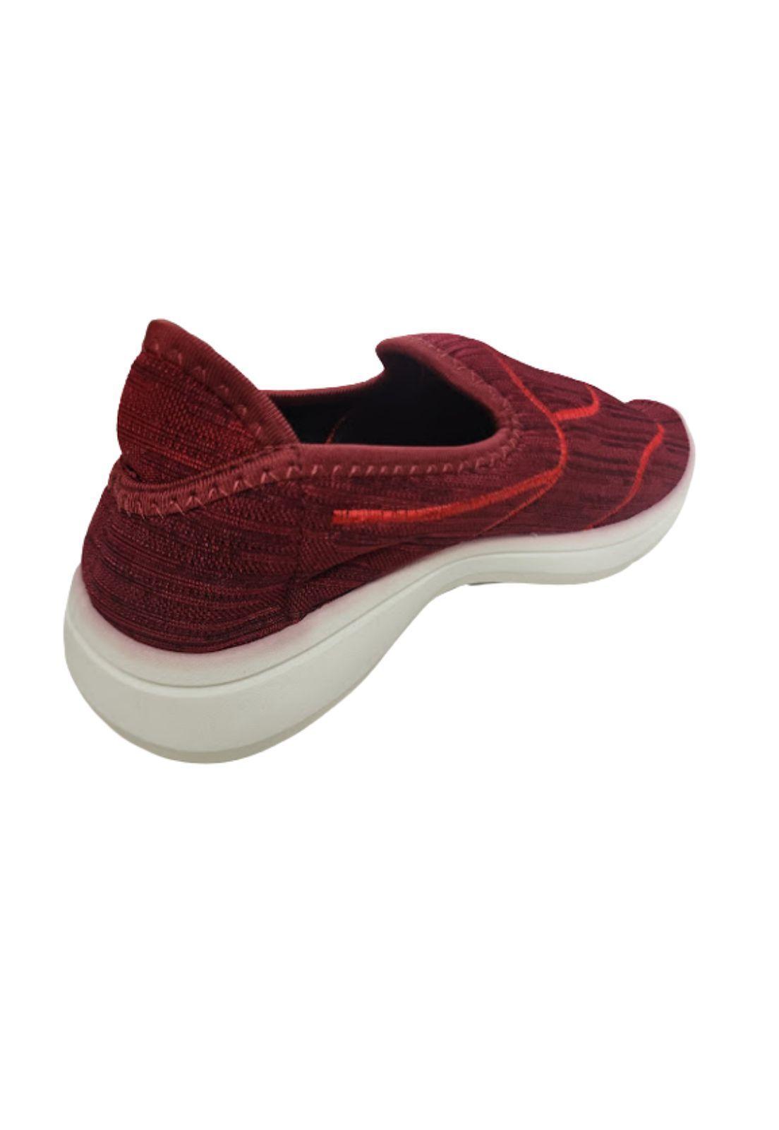 Zapatilla Mujer Rojo Sin Cordones-1