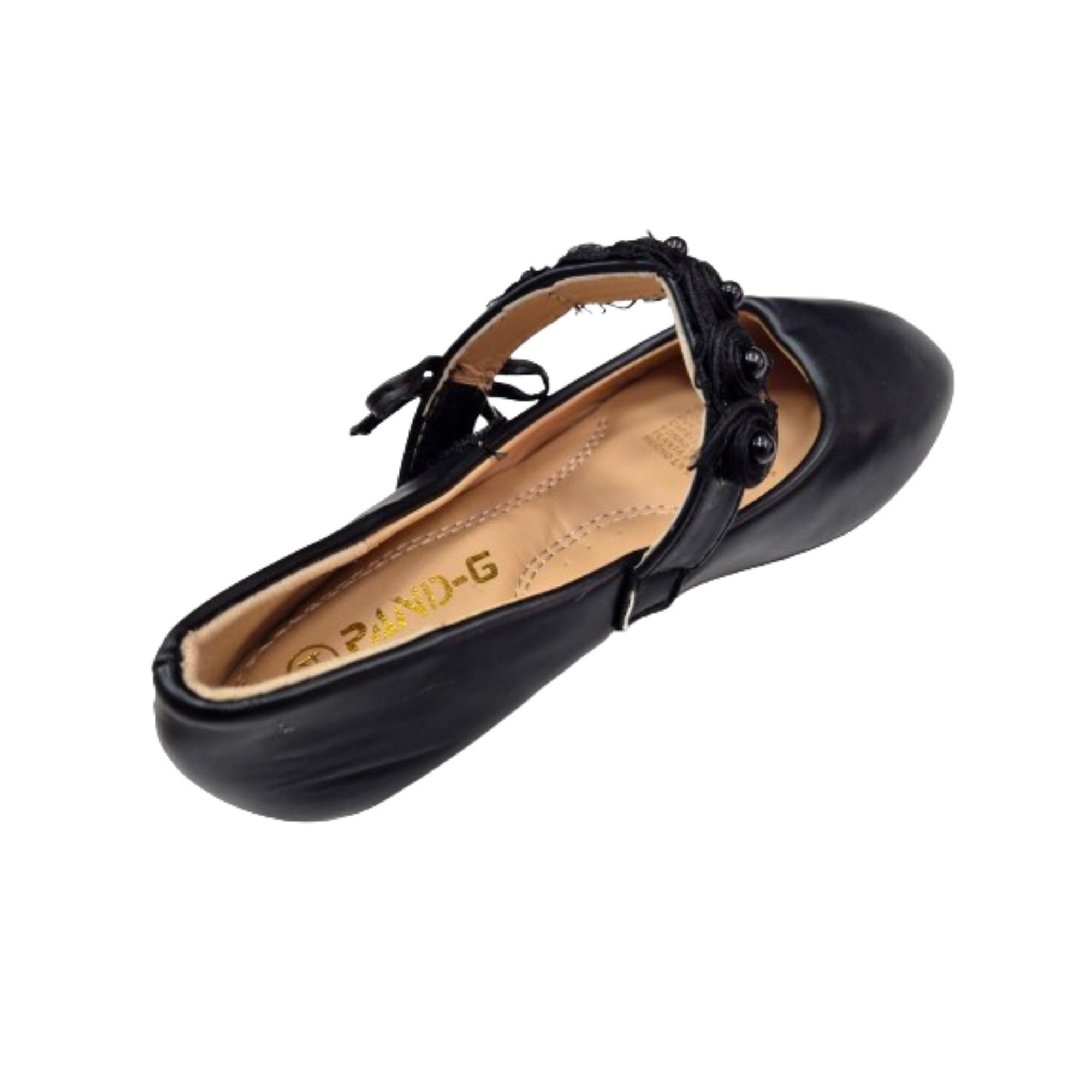 Zapato de Vestir Negro Niña Velcro-2