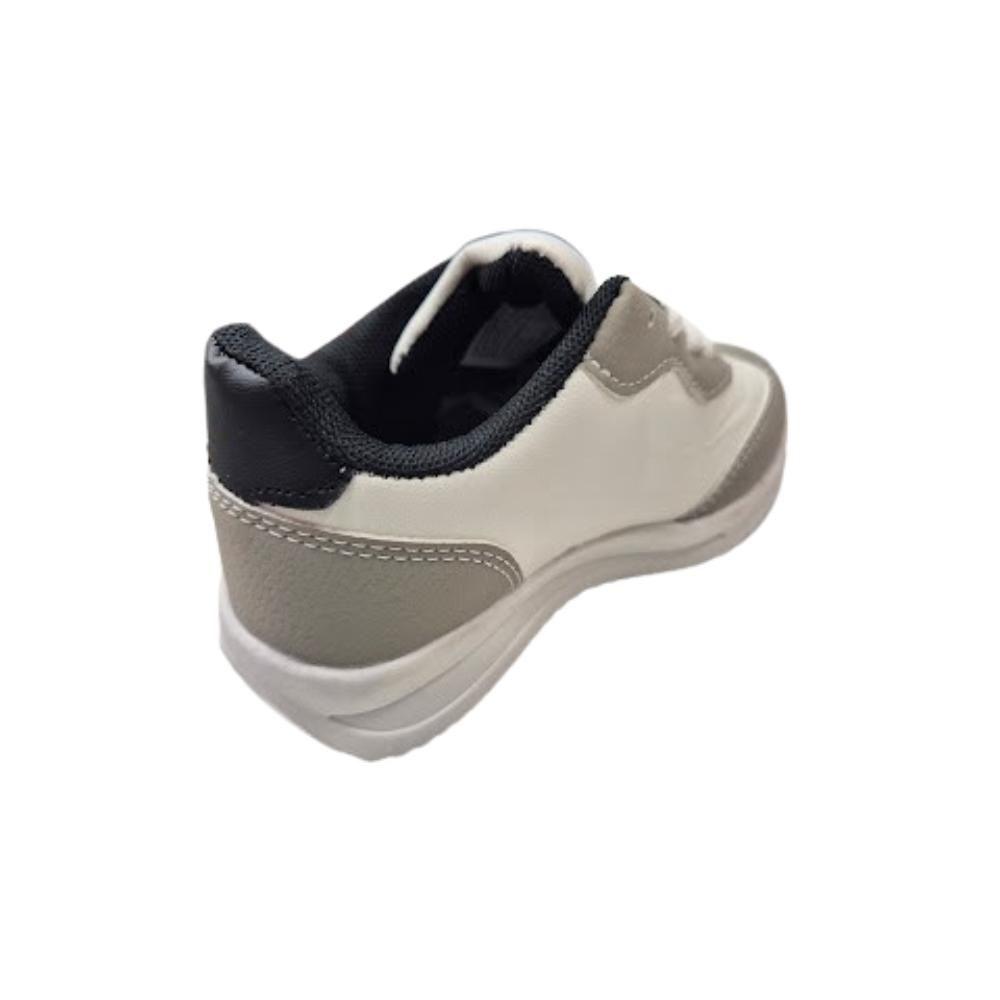 Zapatilla Urbana Niño Gris Blanco Cordones-1