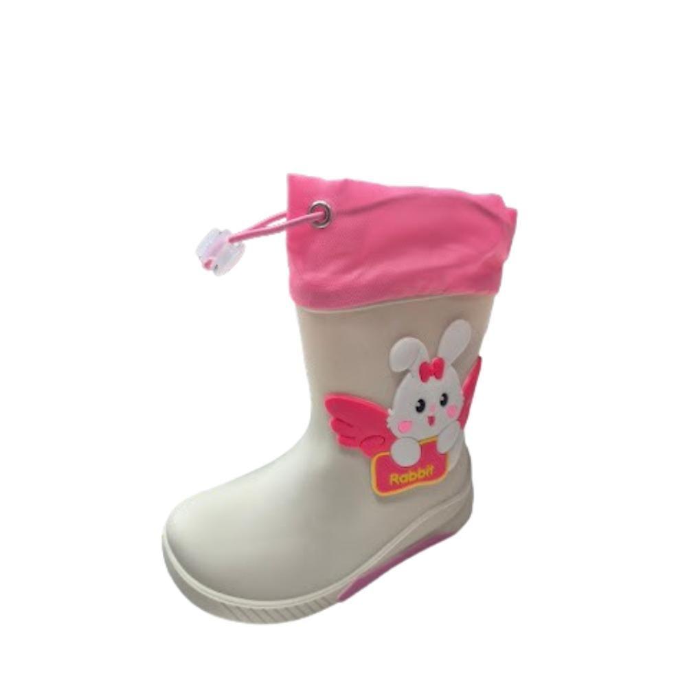 Bota de Lluvia Agua Blanco Niña-0