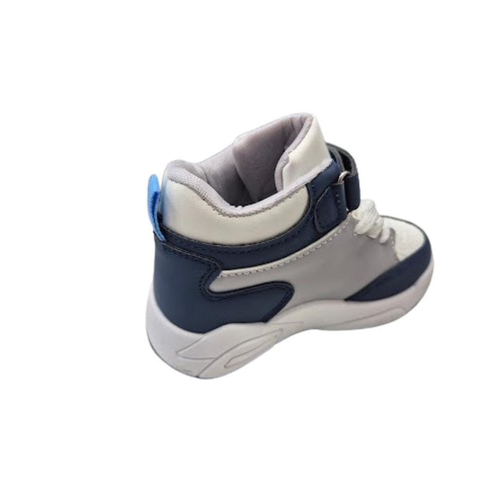 Zapatilla Urbana Niño Con Caña Blanco Azul-1
