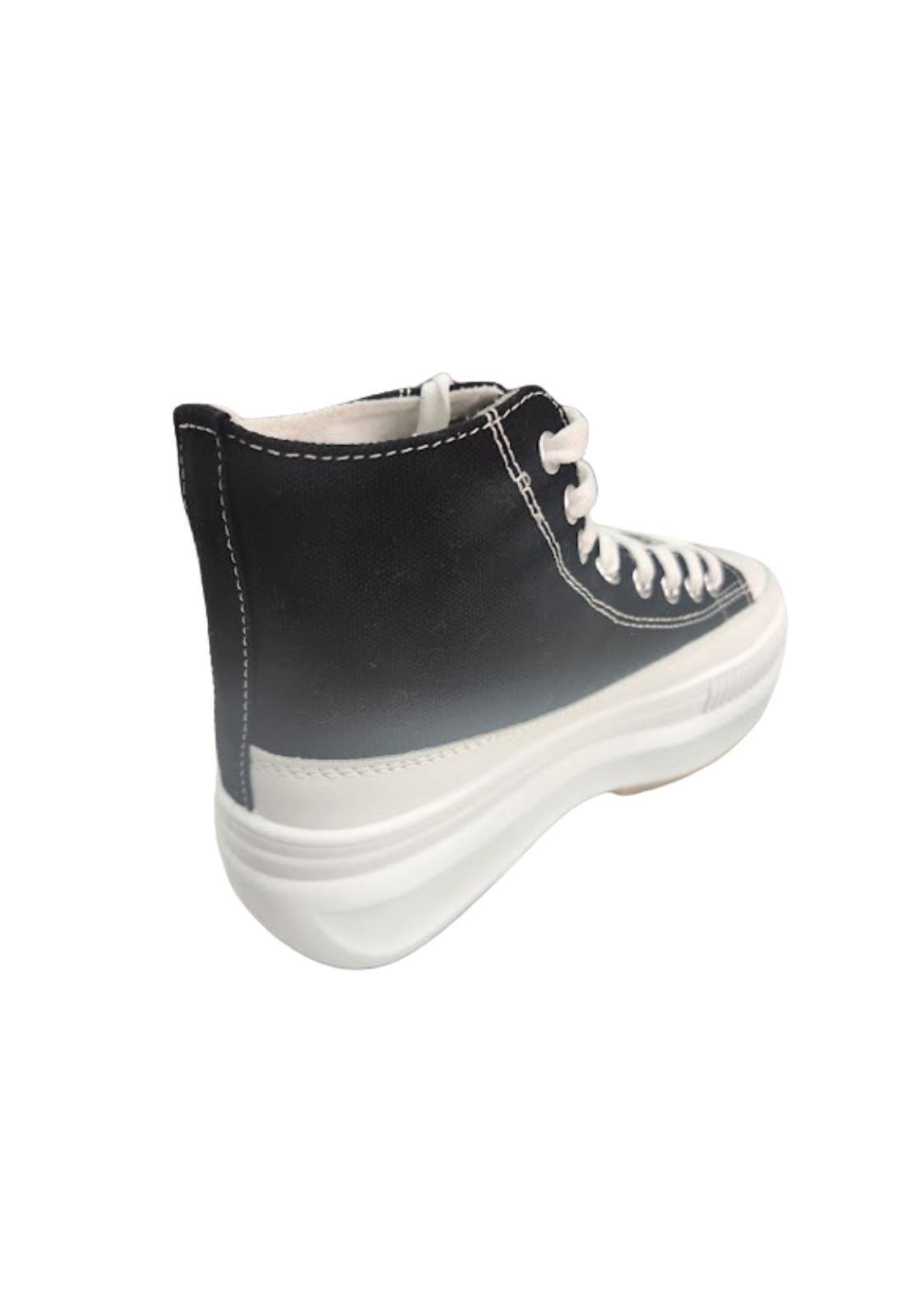 Zapatilla Plataforma Mujer Negro-3