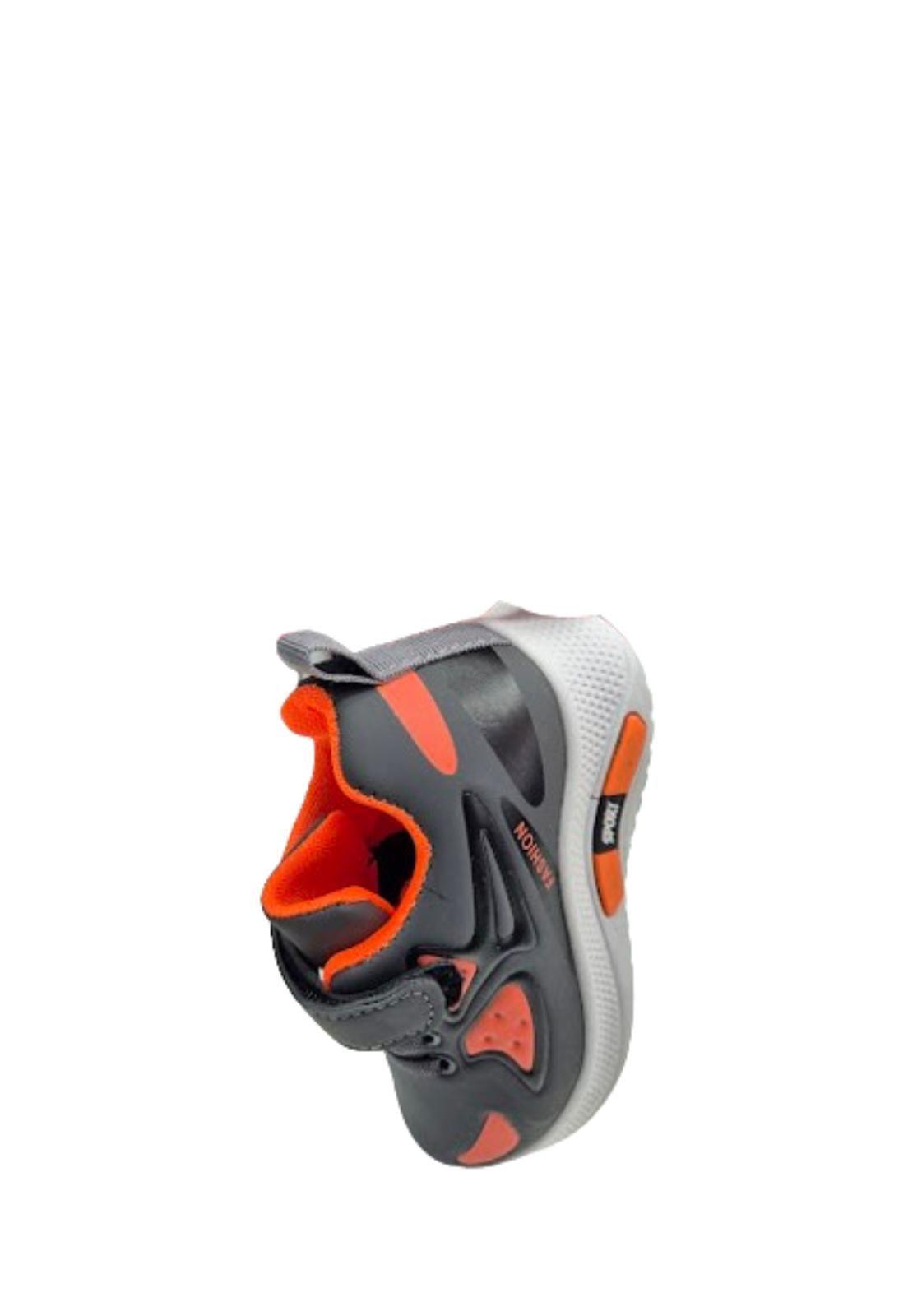 Zapatilla Urbana Niño Gris Naranjo -2