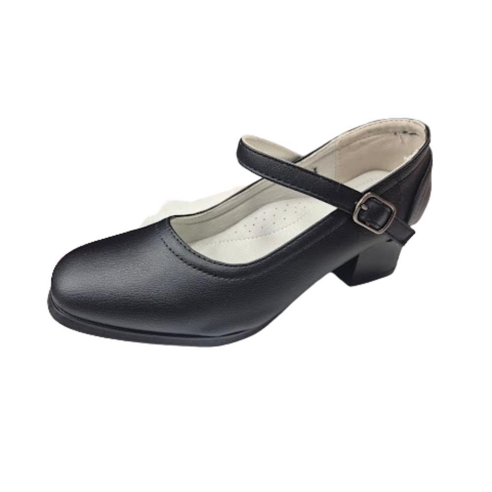 Zapato Cueca Huasa Mujer Negro Taco-0