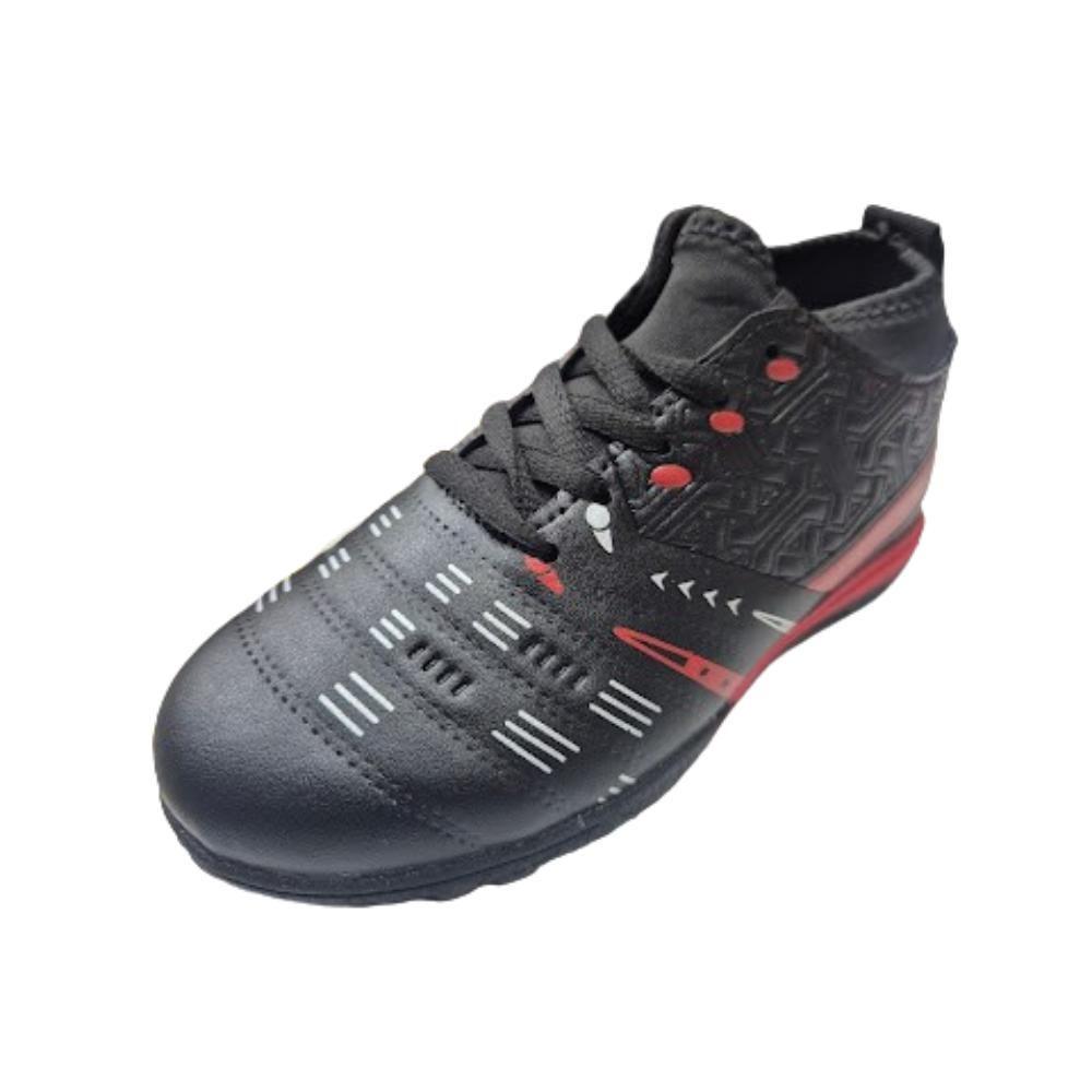 Zapatilla Futbolito Niño Negro Rojo-0