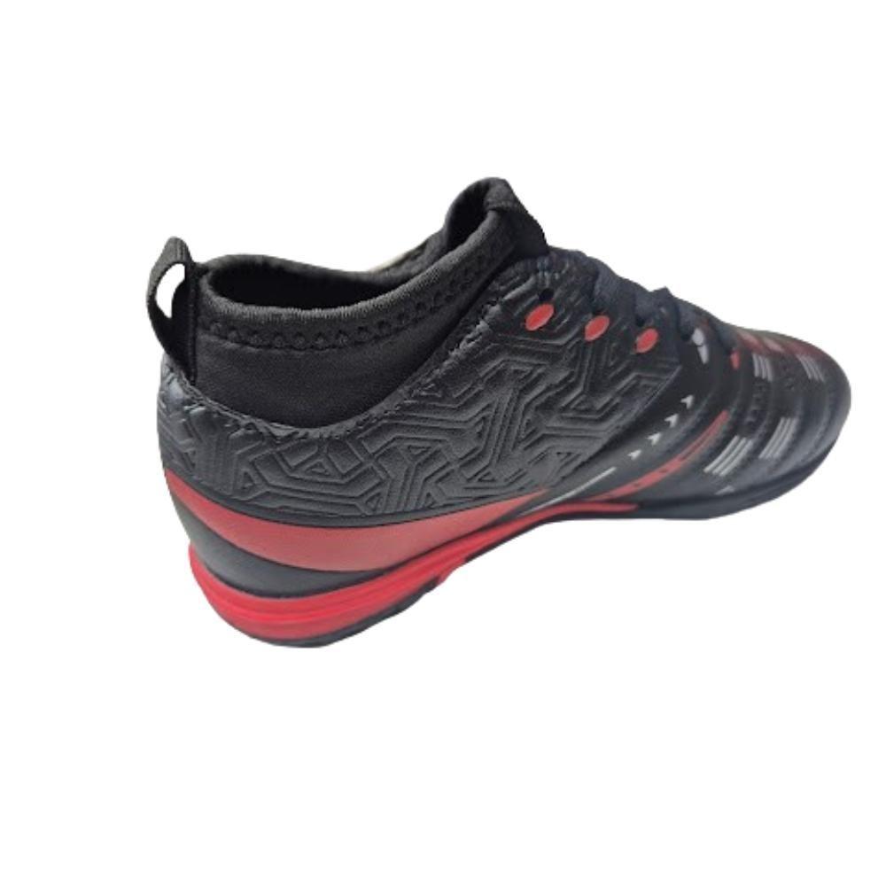 Zapatilla Futbolito Niño Negro Rojo-1
