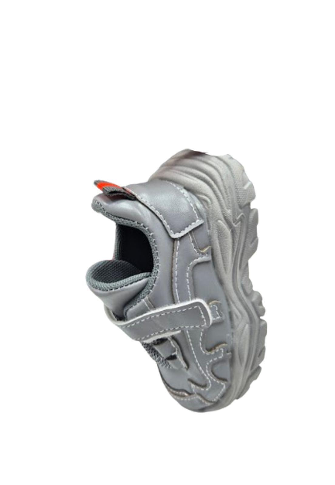 Zapatilla Urbana Gris Niña Velcro-2